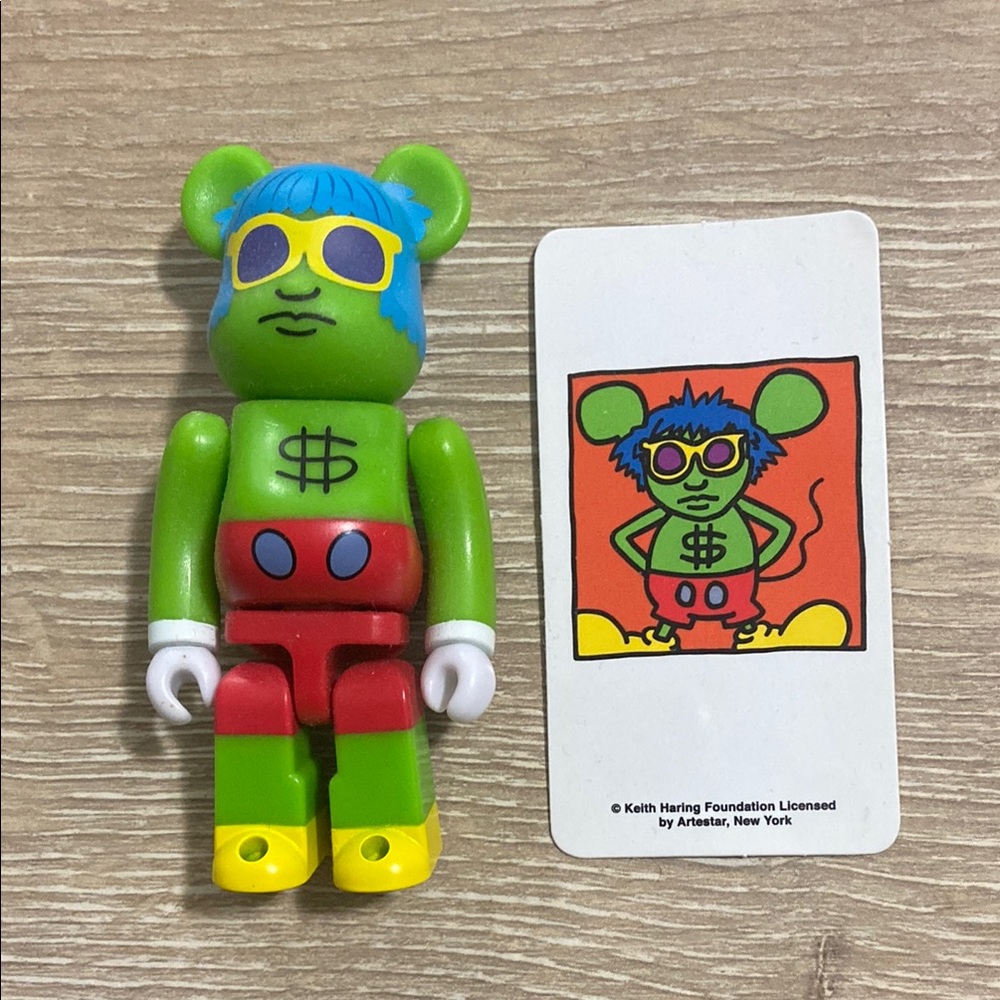 Bearbrick Series 43 ARTIST Keith Haring ANDY 100% Medicom Designer Toy with Card